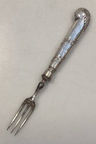 Antique Silver Cold Meat Fork
