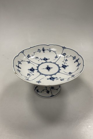 Royal Copenhagen Blue Fluted Plain Footed Cake Bowl No 458