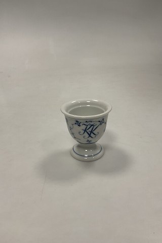 Bing og Grondahl Blue Painted / Blue Fluted Egg Cup. 1103 with monogram