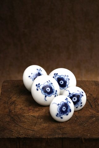 Old Blue Fluted porcelain handles / knobs from Royal Copenhagen...
