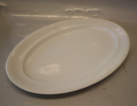 375 Oval platter 39 cm unglazed relief Royal Copenhagen  White  Magnolia