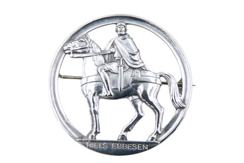 Cohr silver
Large Niels Ebbesen brooch with man on horse