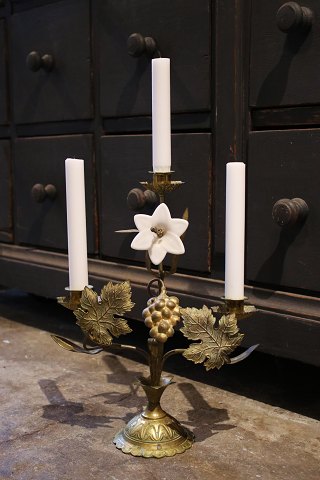 Decorative French 19th century church candlestick with space for 3 candles…