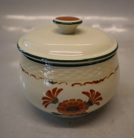 Sugar Bowl with lid 9 x 10 cm Aluminia Copenhagen Calendula (Morgenfrue)  
Faience Dinnerware