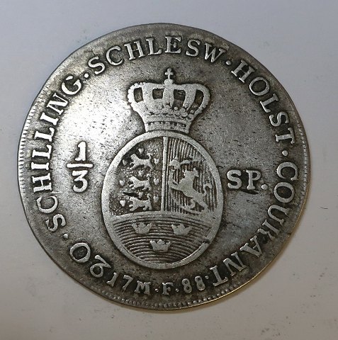 Danmark. Christian VII. 1/3 speciedaler 1788.