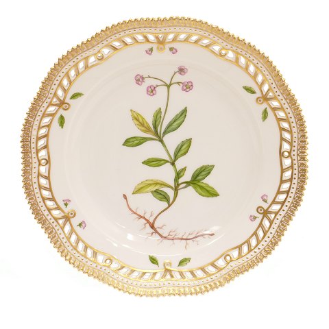 Royal Copenhagen Flora Danica dinner plate 3553. "Pyrola umbellata L.". D: 25,5cm