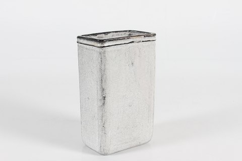 Herman A. KählerHigh rectangular  vase with ash-grey glaze