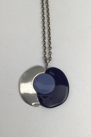 Royal Copenhagen (RCP) Sterling Sølv / Porcelæn Vedhæng inkl. kæde