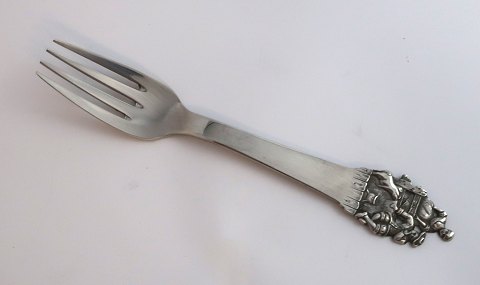 H. C. Andersen fairytale fork. Silver cutlery. The Swineherd. Silver (830). Length 15 cm.