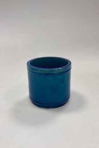 Kaehler Ceramics Stoneware Flower Pot with Turquoise Glaze