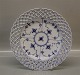 Blue Fluted Full Lace
1098-1 Plate with open work border 26 cm