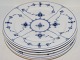 Musselmalet RifletFrokosttallerken, helflad 21 cm. #186