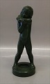 Ipsen Danish Art Pottery 1843-1955 # 922 "Morning Wash" Holger Christensen Green Girl 20 cm