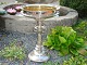 Large silver centerpiece in hallmarked silver with fine embossings.45 cm in height and 31 cm in diameter.5000 m2 showroom.