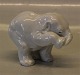 Royal Copenhagen Art Pottery22741  RC White Elephant young with leg up 7.5 cm  March 1982 Jeanne Grut