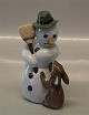 Royal Copenhagen figurine 0017 RC Snowman, Father with broom and hare, Winther series figurine 14 cm (1249017) Allan Therkelsen