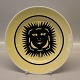 G-1 Luncheon plate 21 cm, yellow Silhuettes - Paper cuts by HC Andersen Royal Copenhagen Aluminia Faience