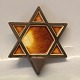 Knabstrup Wall Candlestick Star shaped brown and yellow palet 19 x 18 cm Design Richard Manz