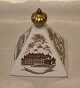 B&G Porcelain B&G 1912 - 1937 Pyramide with Amalienborg 13 x 12 cm Christian X. 
25 years as King of Denmark