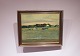 Oil painting with countryside motif, signed Marcell 41 by Marcell Wernegreen Jensen.5000m2 showroom.