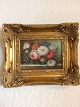 Blomster. Maleri i flot guldramme. Ubekendt kunster.