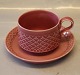 PALET Pink - Rosa 305 Coffee cup and saucer 7.5 cm, 1.5 dl Cordial Nissen Kronjyden B&G Quistgaard  StonewarePalette