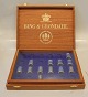 Original B&G kasse i træ til fingerbøl 26.5 x 20.5 cm Plads til 24 fingerbøl