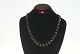 Elegant gold necklace in red and white gold 14 carat gold, Length 44.5 cm