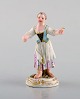 Sjælden antik Meissen miniature figur efter Johann ...
