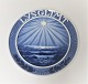 Royal Copenhagen. Mindeplatte #206. Lysglimt. Stjerne over landskab. 1922. Diameter 19 cm.
