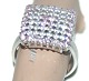 14 Carat White Gold Ring with pink and clear stones.
Size 56