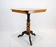 Antique sidetable of polished wood with chess top plate of Italian design from the 1860s.5000m2 showroom.