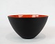 Krenit bowl by Herbert Krenchel in Black metal and red enamel from the 1960s.5000m2 showroom.