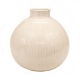 A large white glazed stoneware vase by Kähler, Denmark. Signed. H: 30cm