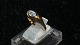 Elegant ladies ring with stones in 14 carat GoldSize 60