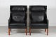 Børge MogensenWingback Chairs 2204with black leather