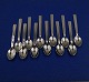 Bernadotte Georg Jensen shiny steel cutlery, set 
of 12 coffee spoons about 12.5cm