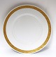 Royal Copenhagen. Fan with gold. Round serving plate. Model 11512. Diameter 32.5 cm. (1 quality)
