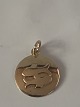 Zodiac sign Pisces pendant #14 carat Gold