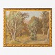 Painting of 
woodland in a 
detailed gold 
frame. Signed 
...