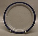 Luncheon plate 22.5 cm Christine Blue and Grey  Stoneware Danish Art Pottery Knabstrup