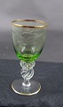 Seagull glassware with gold rim from Denmark. 
White winw glasses, green 12.5cm