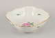 Meissen, Germany. Large porcelain bowl hand-painted with a motif of a pink rose.