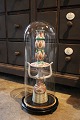 Dekorativ , gammel cylinderformet fransk glas Dome / ...