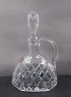 Carafe of crystal with grindings and the original stopper 24cm
