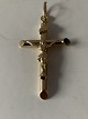 Cross pendant in 14 caratsGold stamp: 585H. 41.39 X W. 21.21 mmThickness. 2.94 mmSOLD