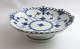 Royal Copenhagen. Blue fluted, full lace. Small round bowl on foot. Model 1023. 
Height 6 cm. Diameter 17,5 cm. (1 quality)