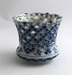 Royal Copenhagen. Blue fluted, full lace. Vase / Holder for tealights. Model 1015. Height 7 cm. (1 quality).