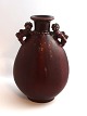 Royal Copenhagen. Stoneware. Vase with ox blood glaze. Model 20877. Bode Willumsen. Height 23 cm. (1 quality)