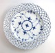 Royal Copenhagen. Blue Fluted Full Lace. Flat plate with open-work border. Model 
1098. Diameter 25,5 cm. (2 quality).